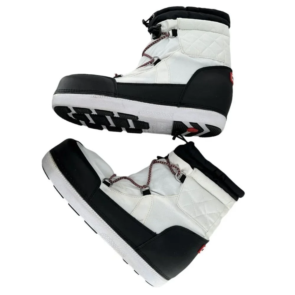 NEW in Box HUNTER White Short Quilted Snow Boots Women's Size 10
